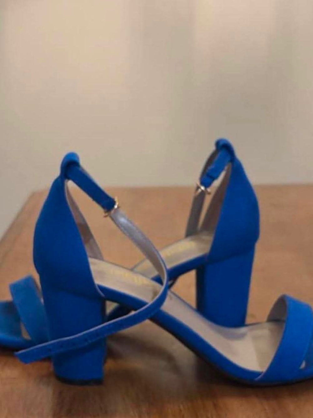 Dream Pairs Royal Blue Block Heel Ankle Strap Sandals